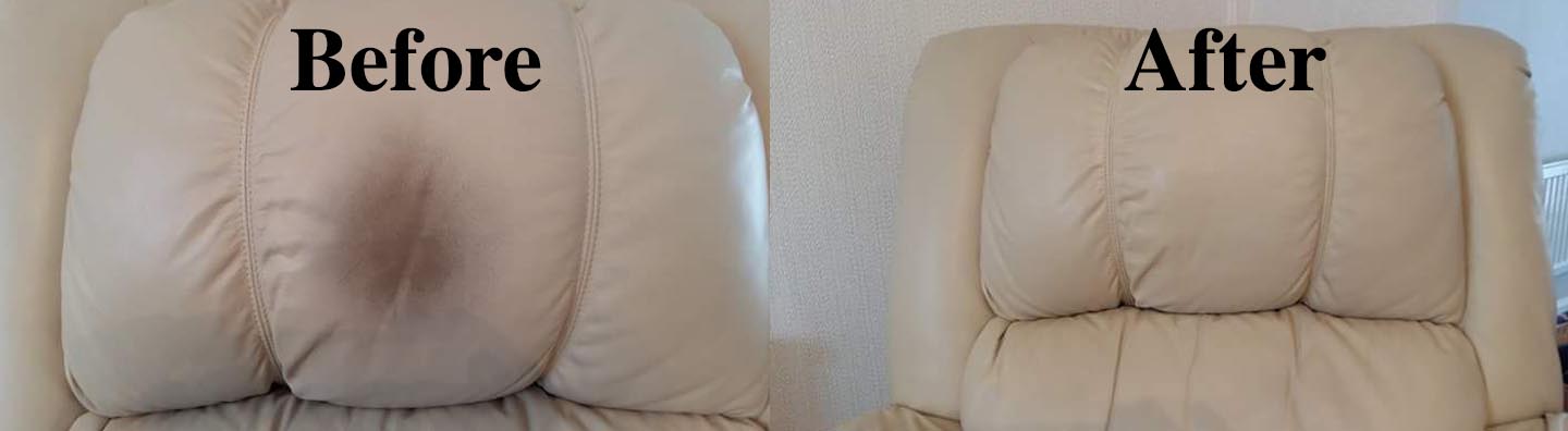Leather Sofa before after
